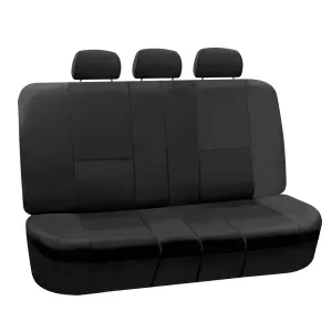 Premium PU Leather Seat Covers - Rear Black