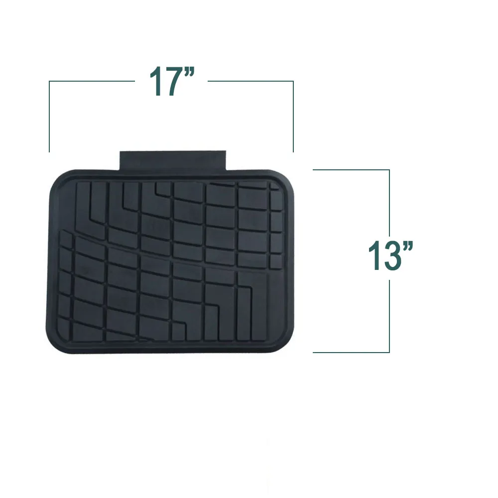 Premium Tall Channel Trimmable Non-Slip Rubber Floor Mats - Full Set Purple
