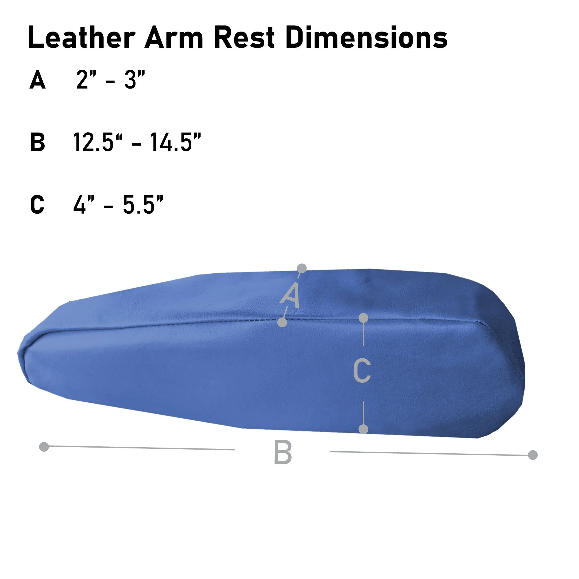 PU Leather Armrest Cover Blue