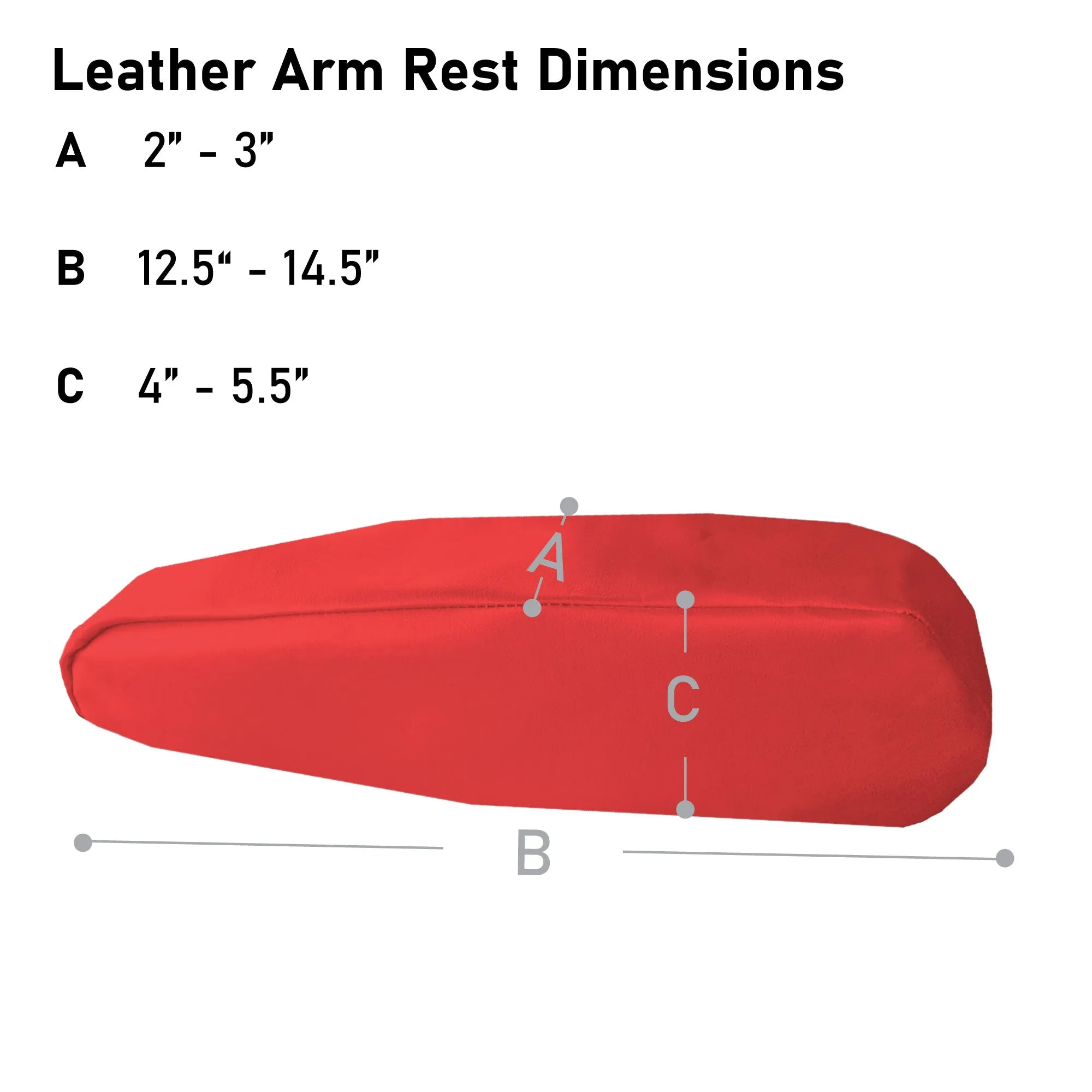 PU Leather Armrest Cover Red