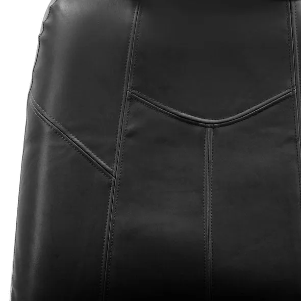 PU Leather Rome Seat Covers - Front Set Black