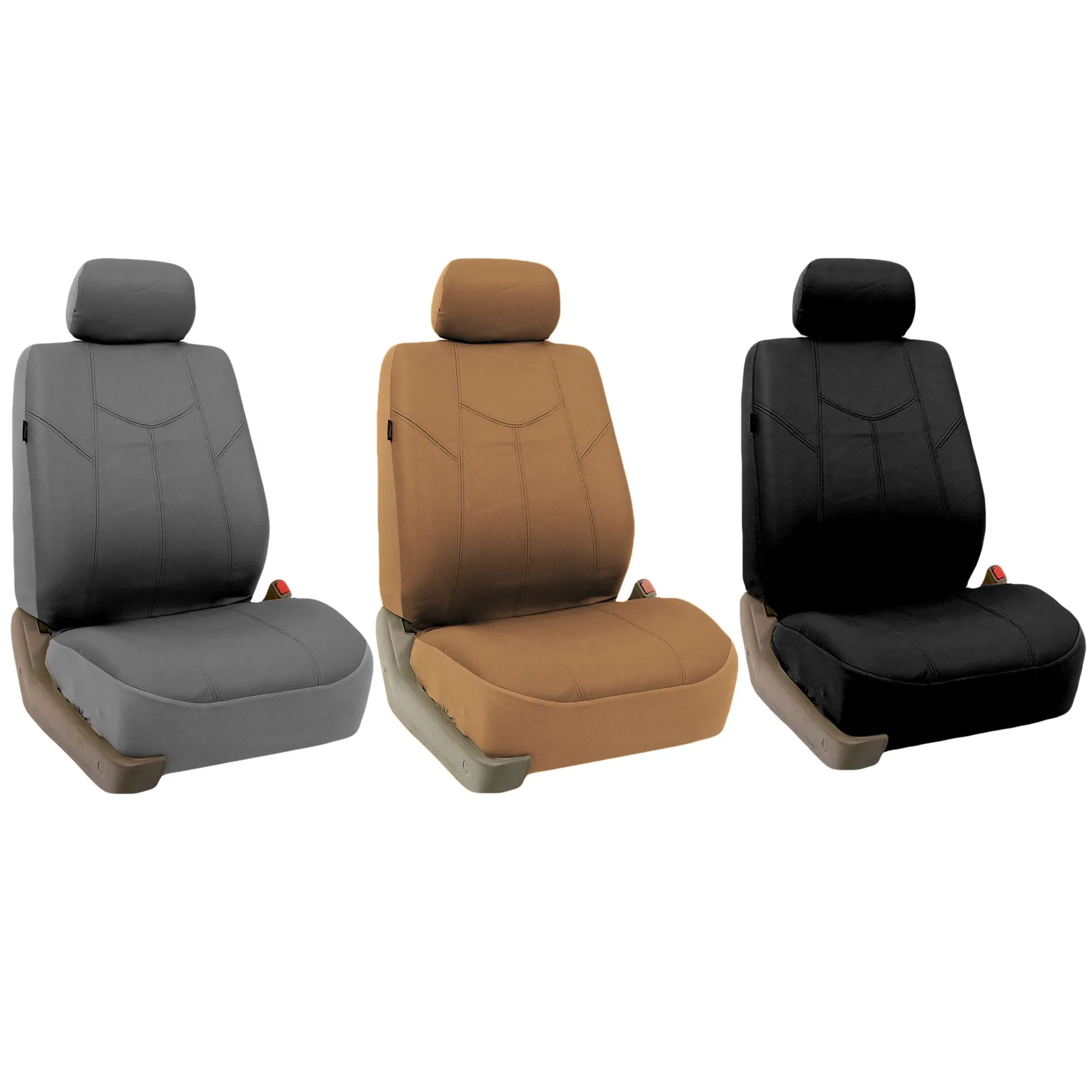 PU Leather Rome Seat Covers - Full Set Black