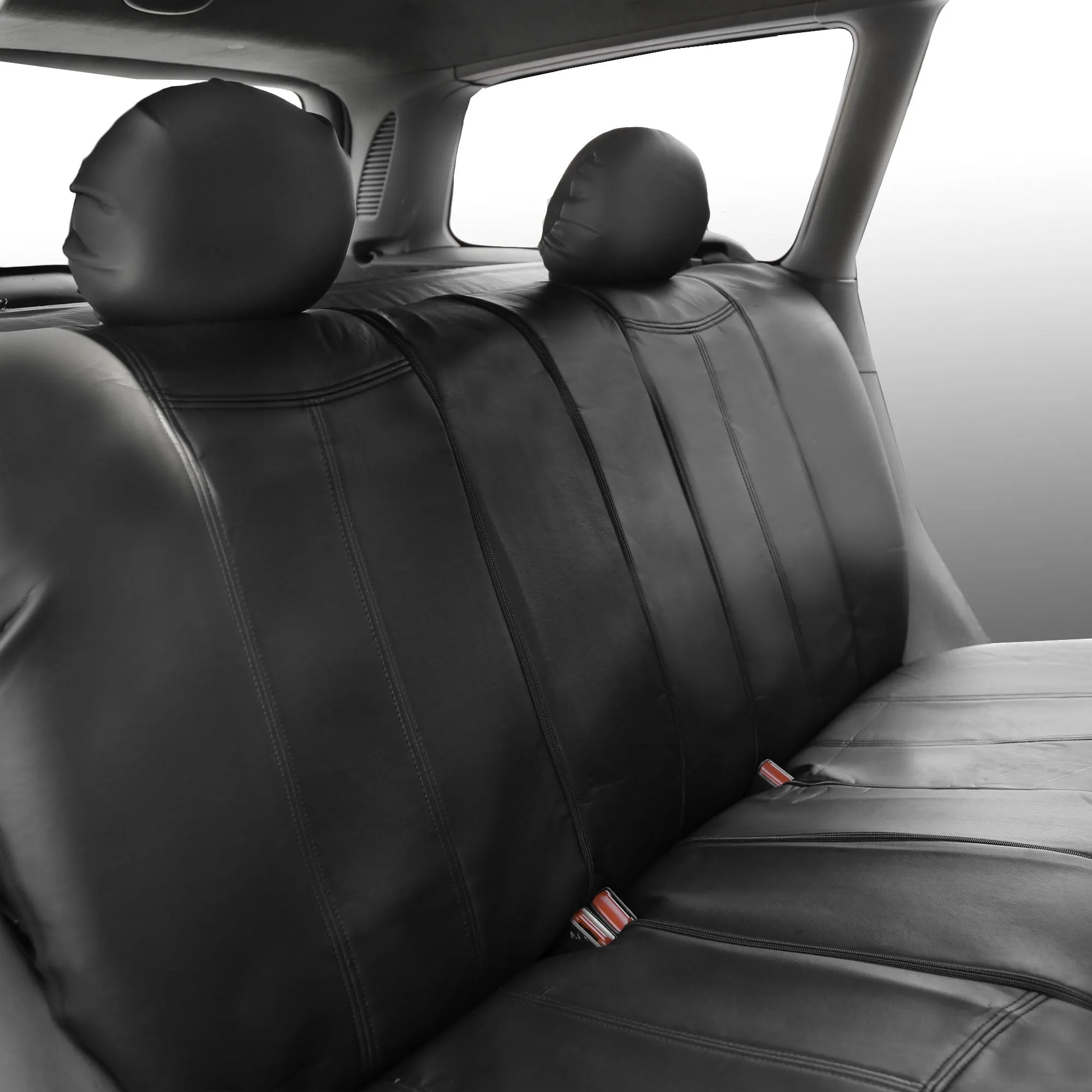 PU Leather Rome Seat Covers - Full Set Black