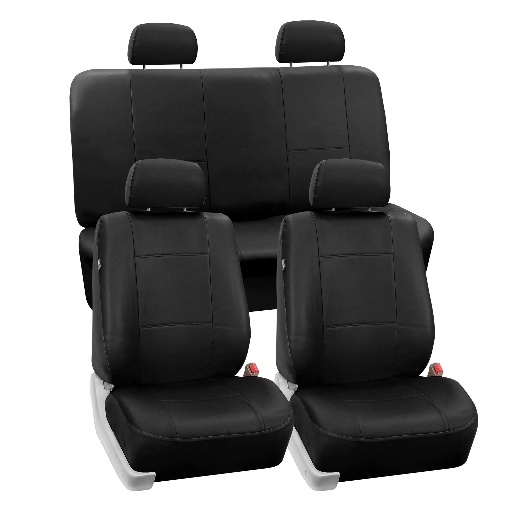 PU Leather Seat Covers - Full Set Black