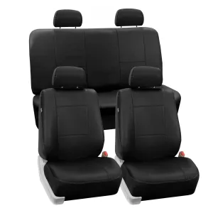 PU Leather Seat Covers - Full Set Black