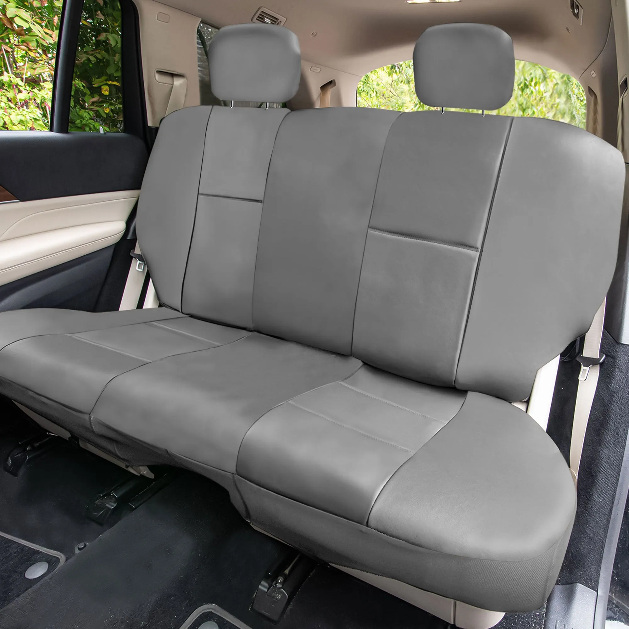 PU Leather Seat Covers - Full Set Gray
