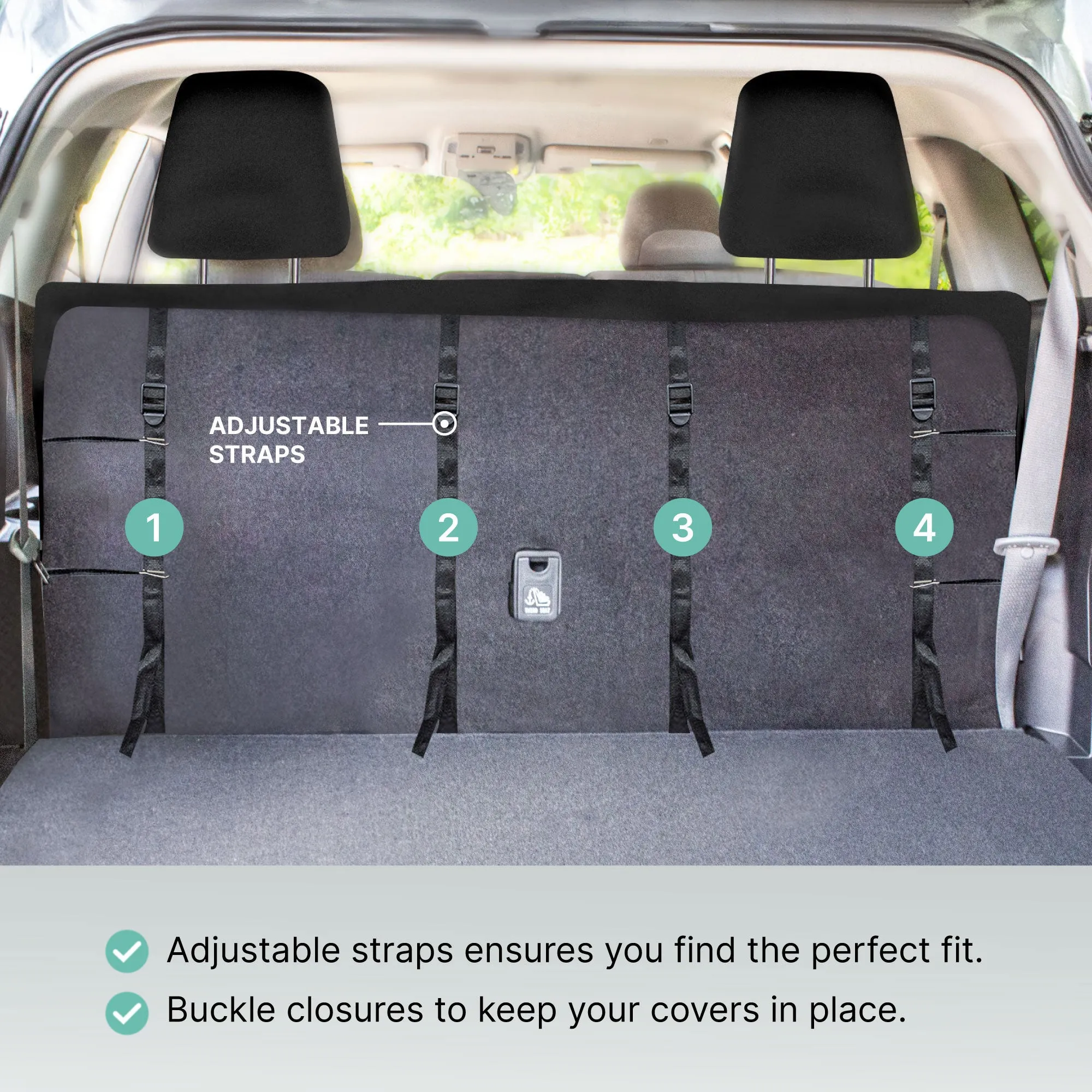 PU Leather Seat Covers - Full Set Gray