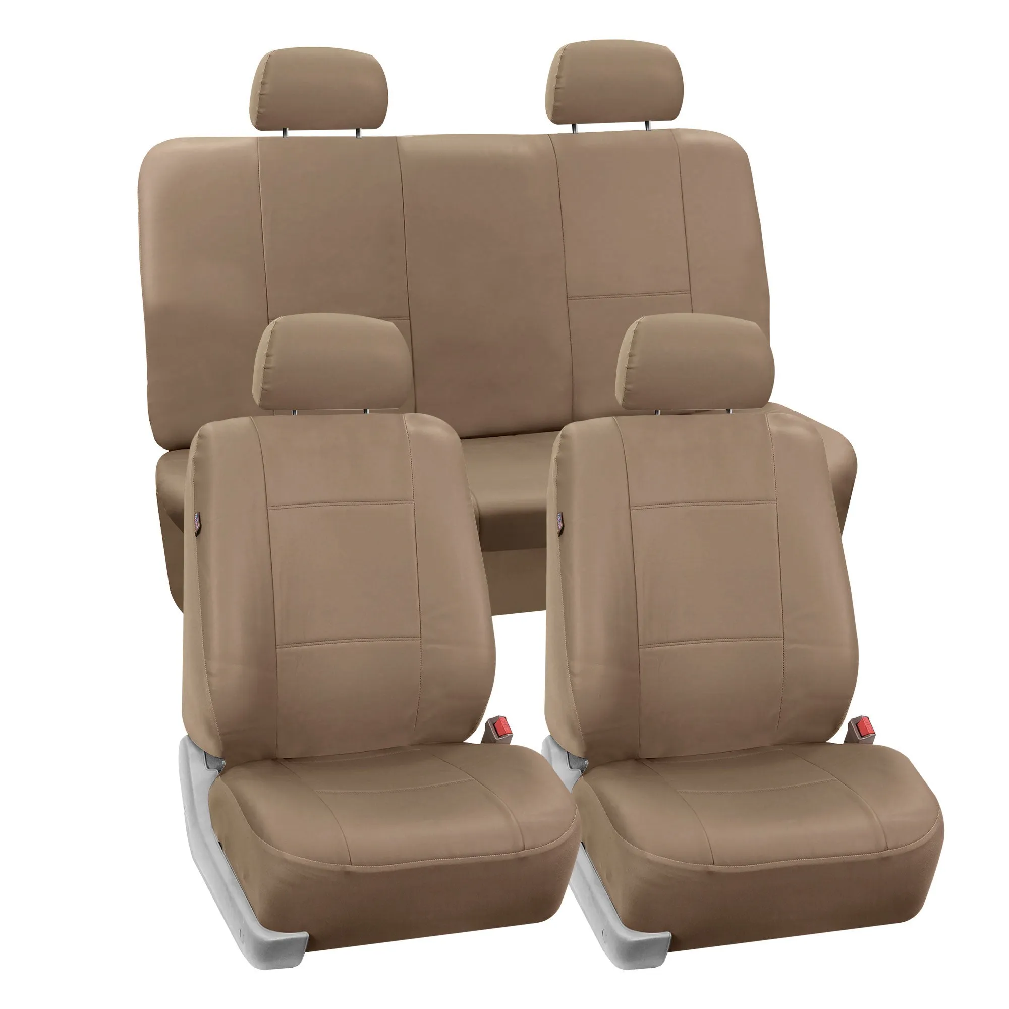 PU Leather Seat Covers - Full Set Tan
