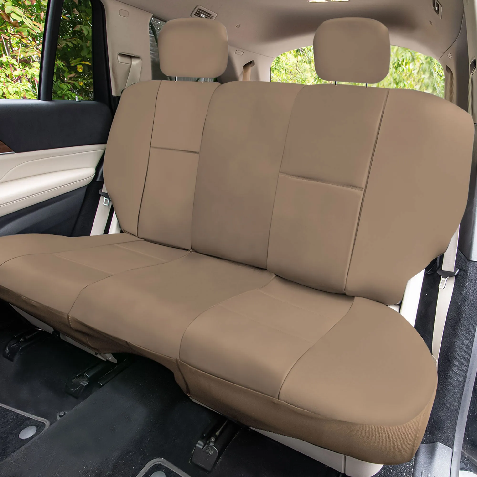 PU Leather Seat Covers - Full Set Tan