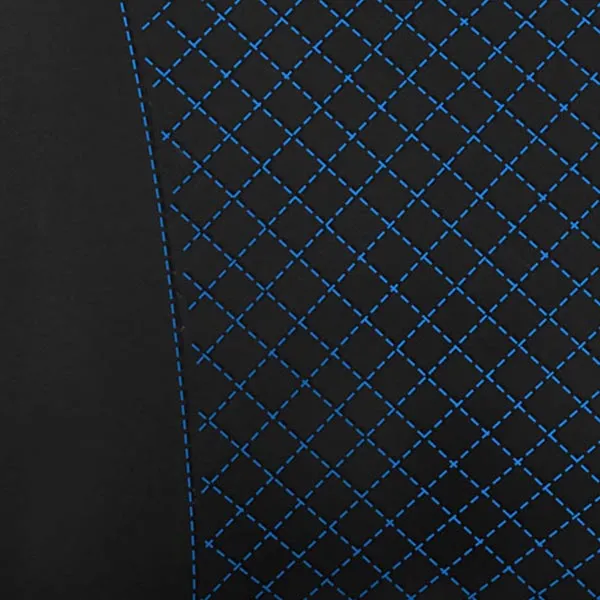 Quilted Flat Cloth Seat Covers - Front Blue