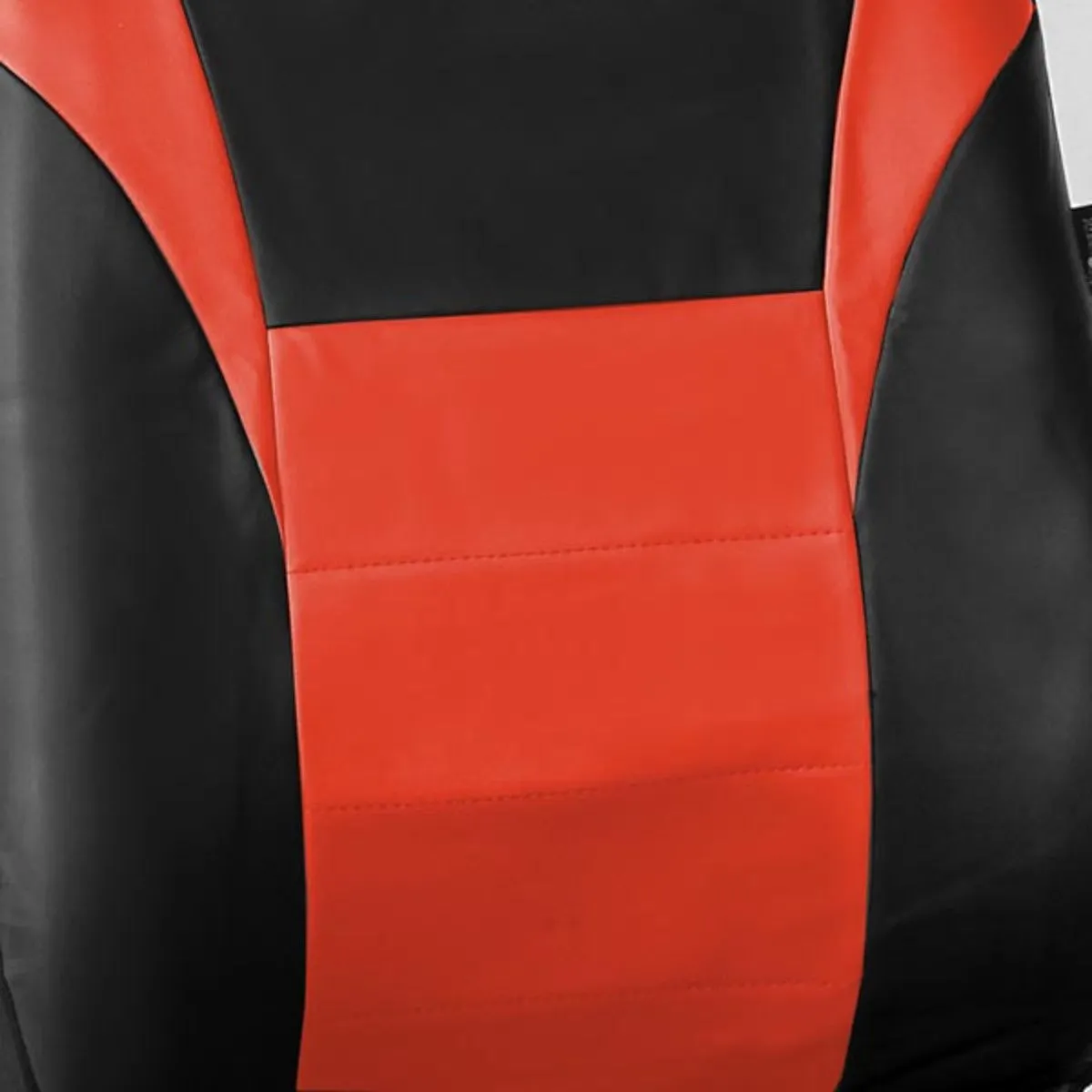 Racing PU Leather Seat Covers - Full Set Tangerine