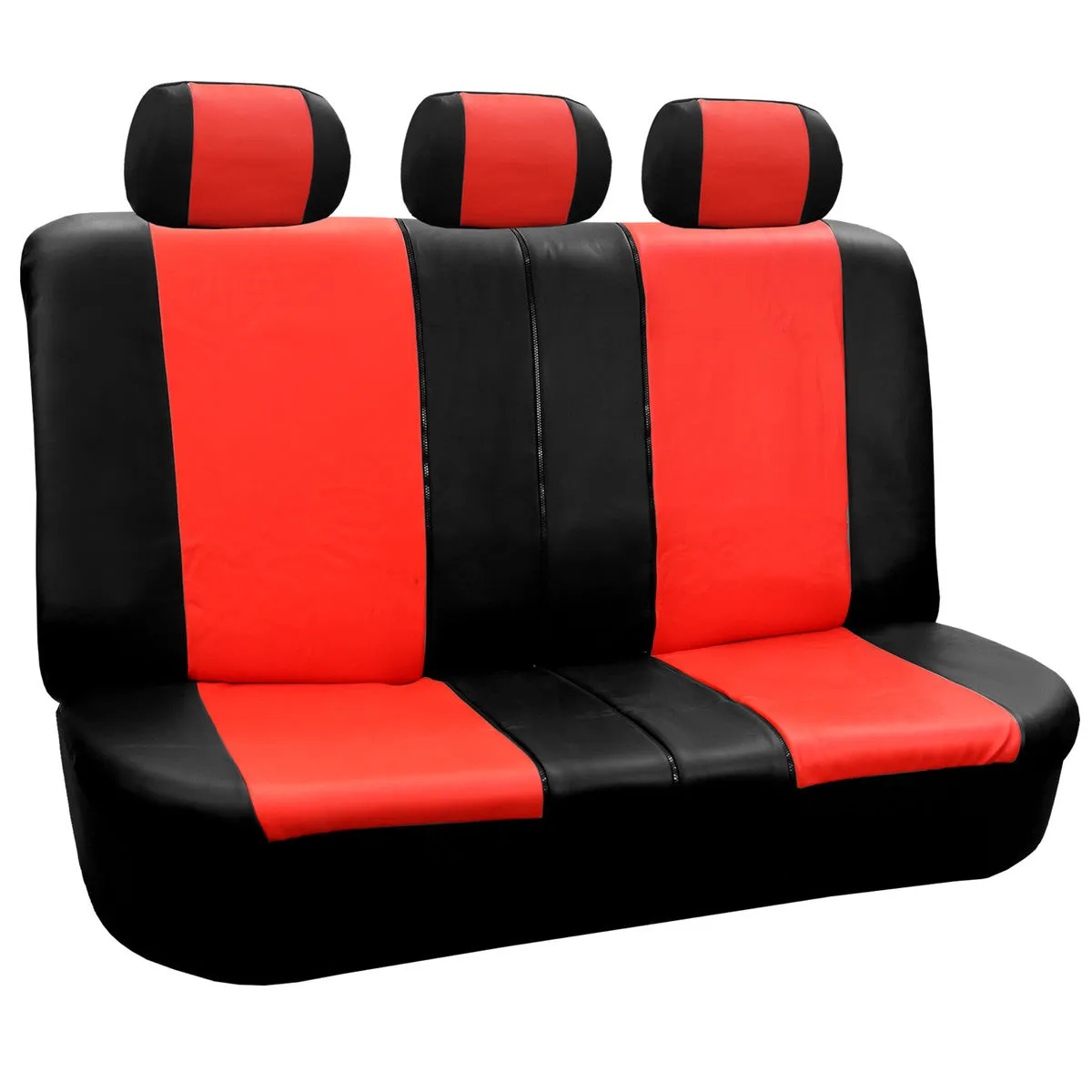 Racing PU Leather Seat Covers - Full Set Tangerine
