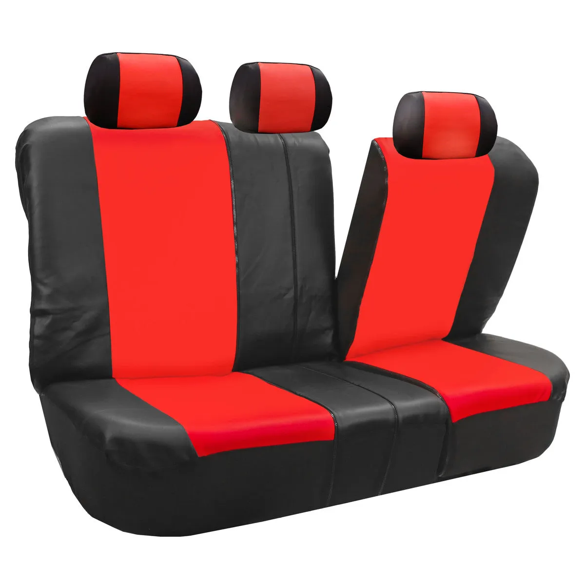 Racing PU Leather Seat Covers - Full Set Tangerine