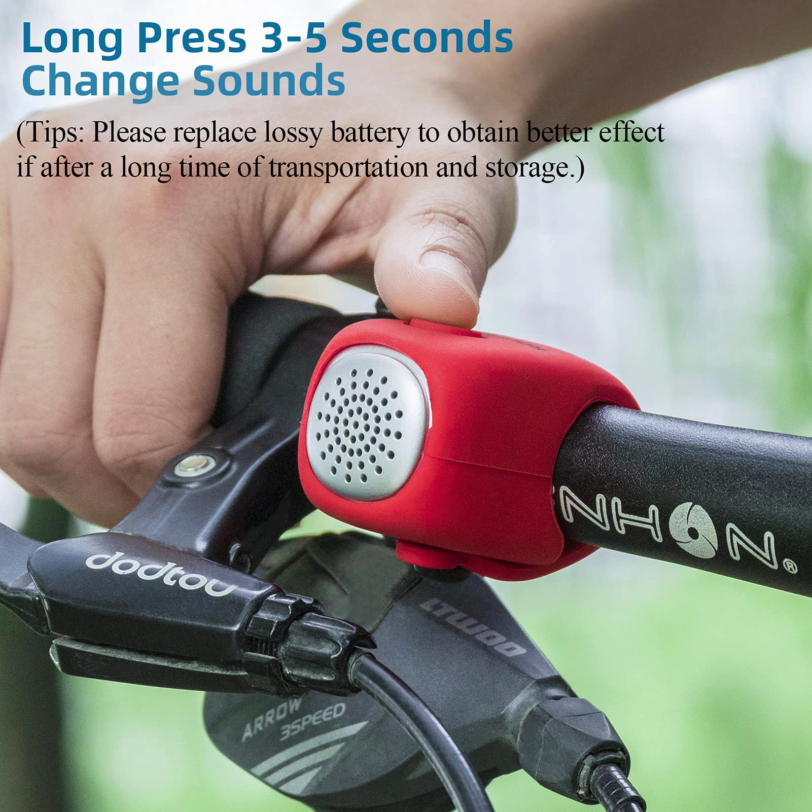 ROCKBROS Electric Bicycle Bells Loud Horn Ring Rainproof 3 Modes 90DB