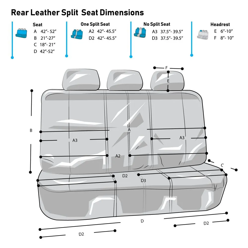 Royal Mix Seat Covers - Rear Black