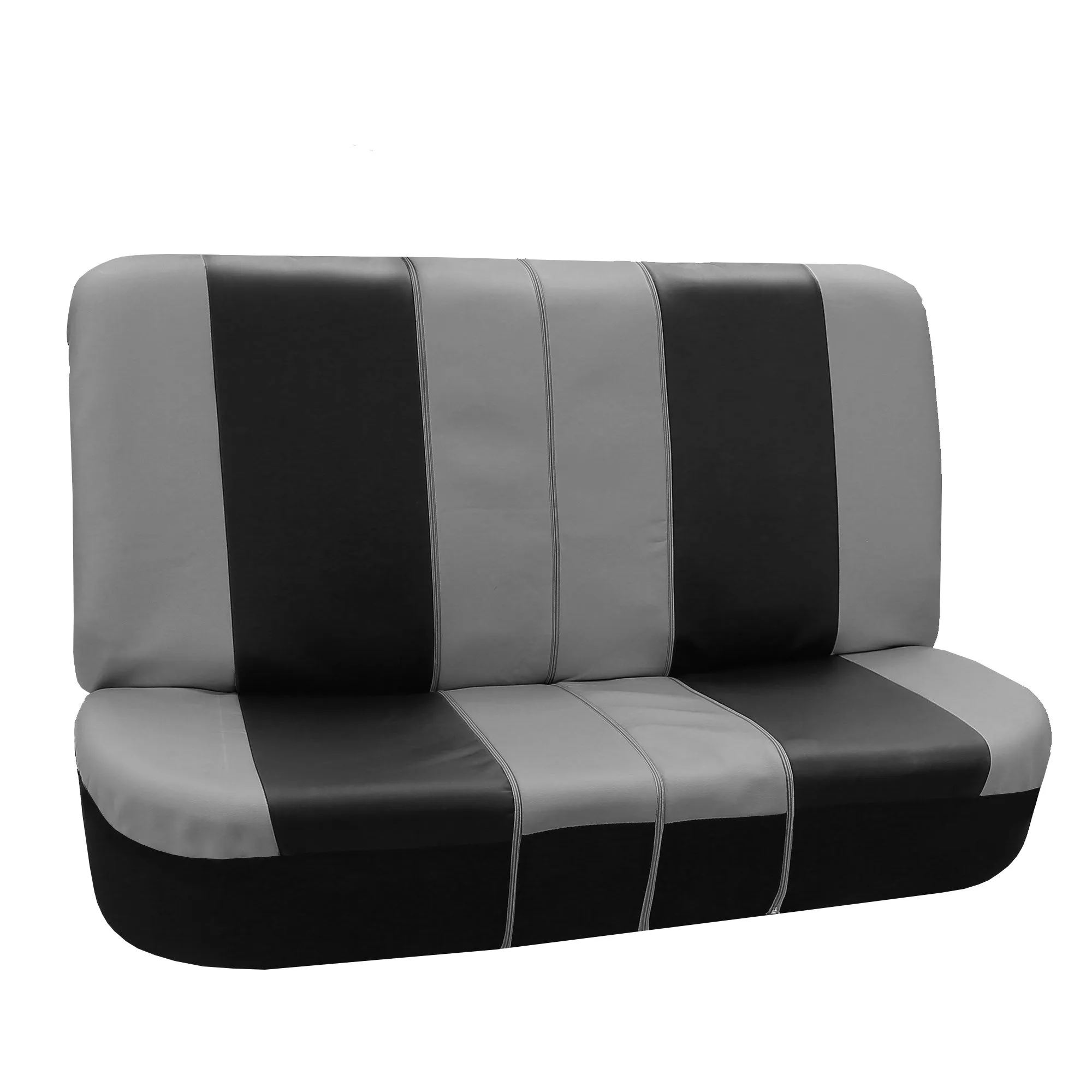 Royal PU Leather Seat Covers  - Rear Gray / Black