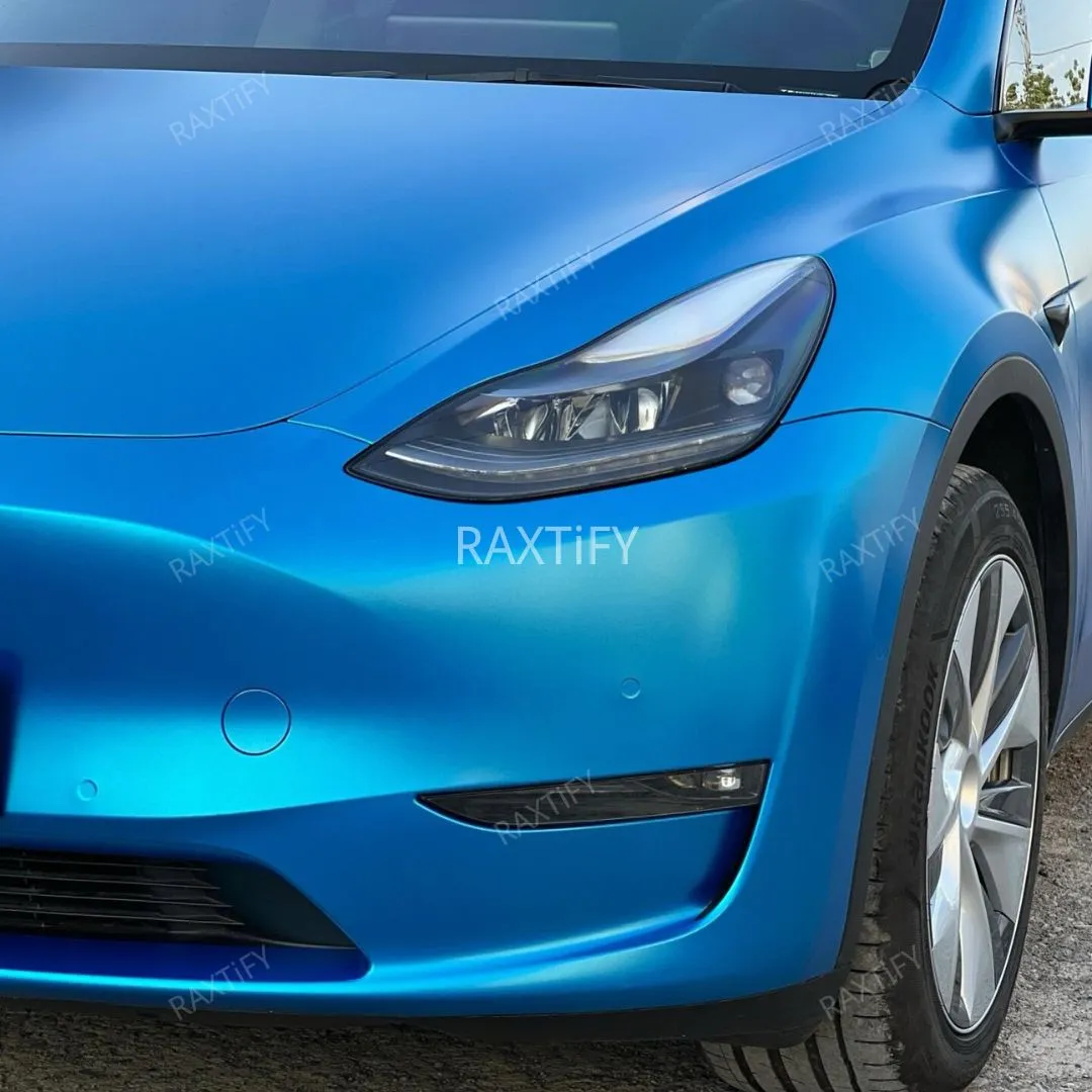 Satin Metallic Deep Blue Vinyl Wrap