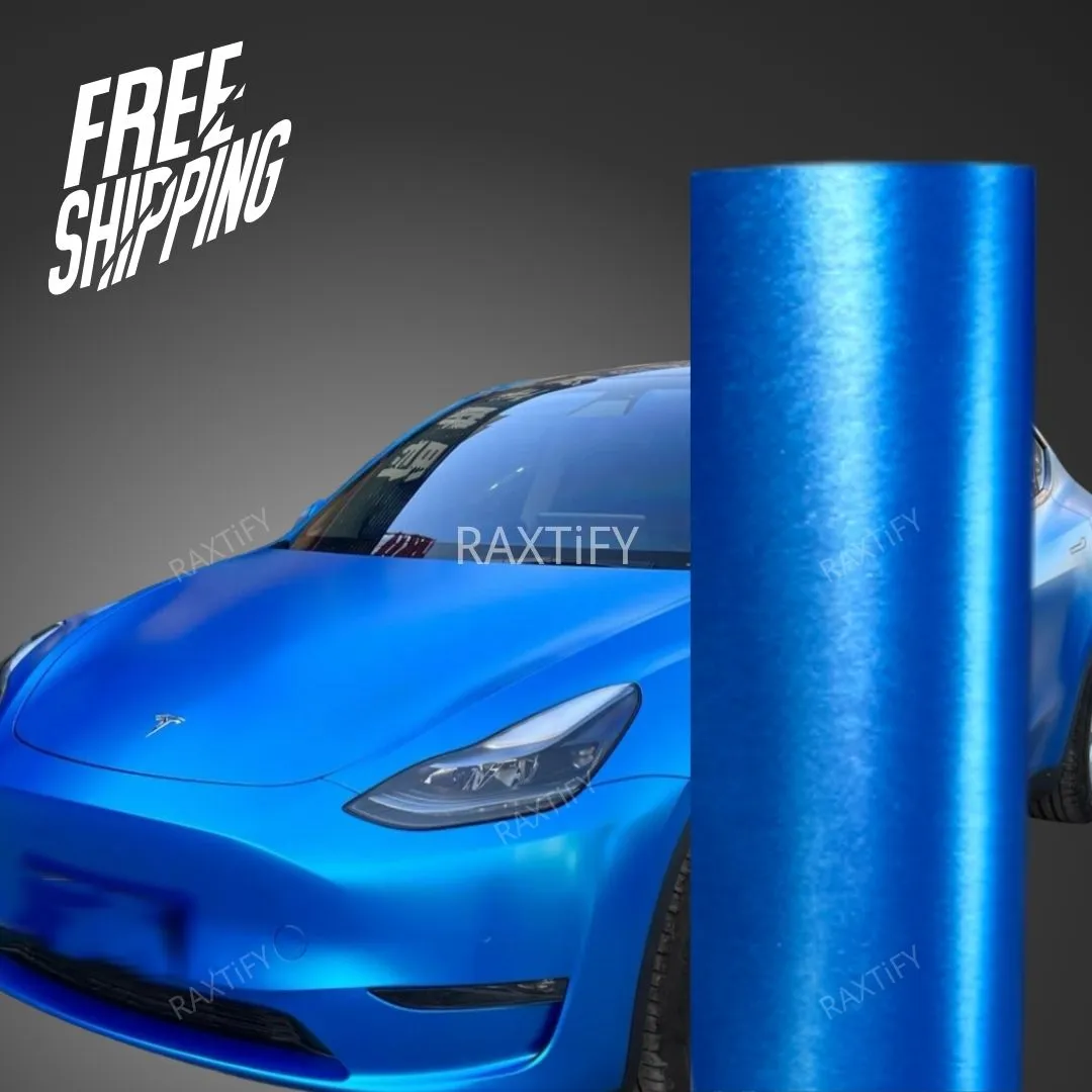 Satin Metallic Deep Blue Vinyl Wrap