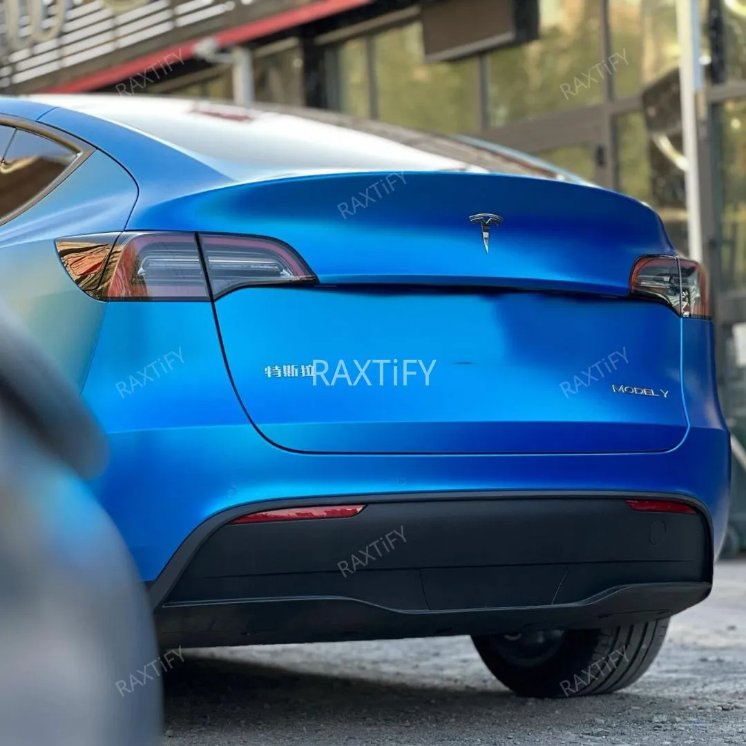 Satin Metallic Deep Blue Vinyl Wrap
