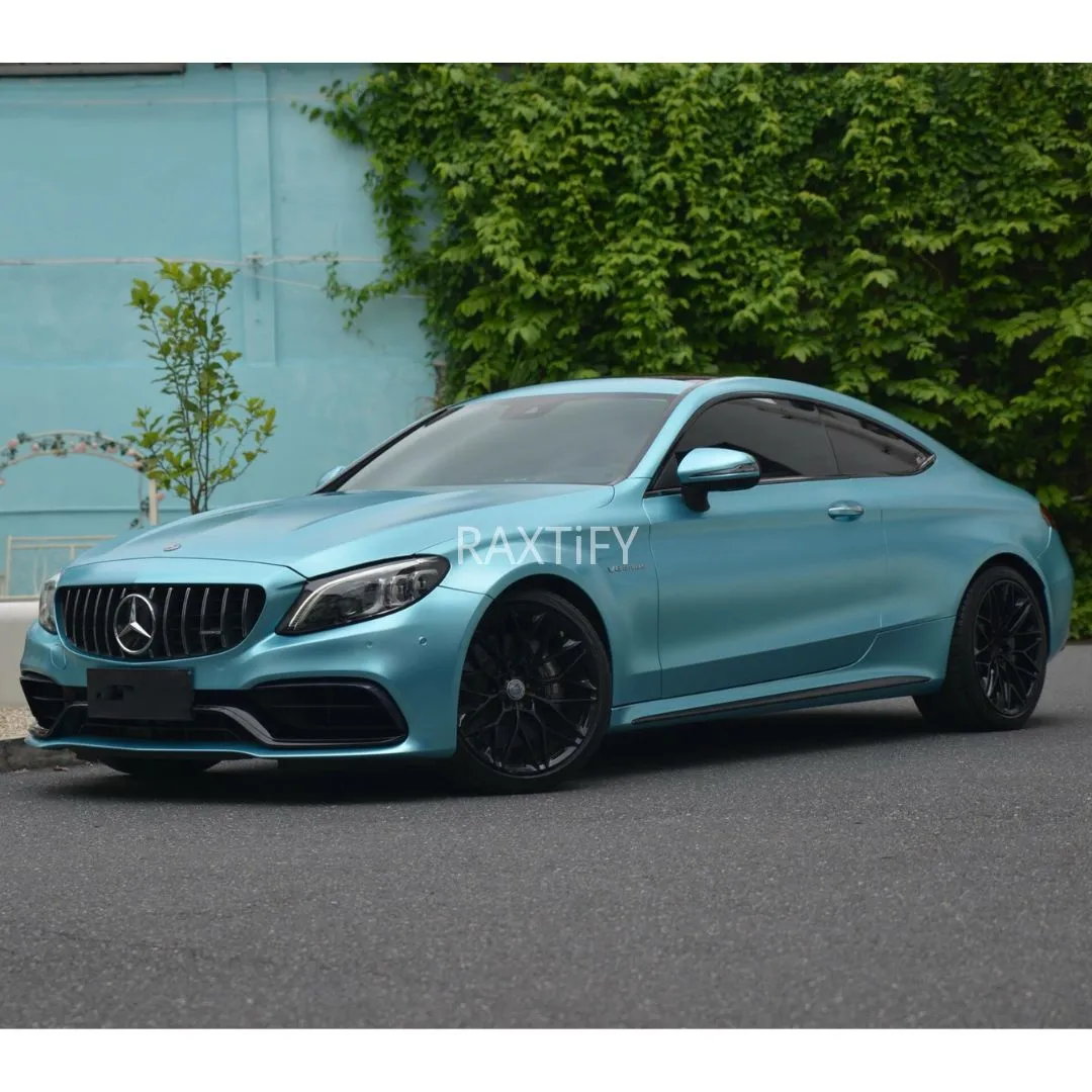 Satin Metallic Lake Blue Vinyl Wrap