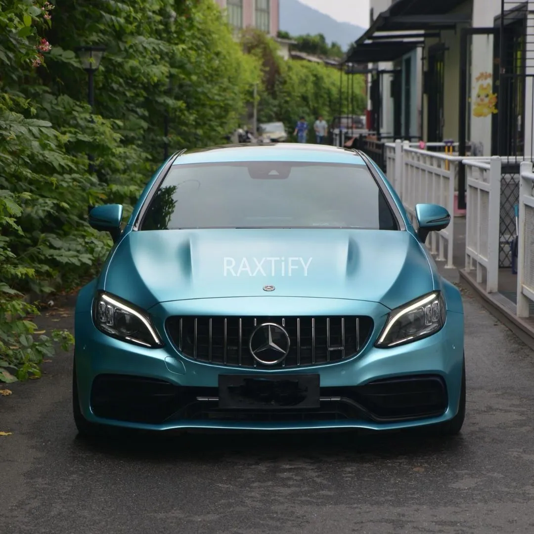 Satin Metallic Lake Blue Vinyl Wrap
