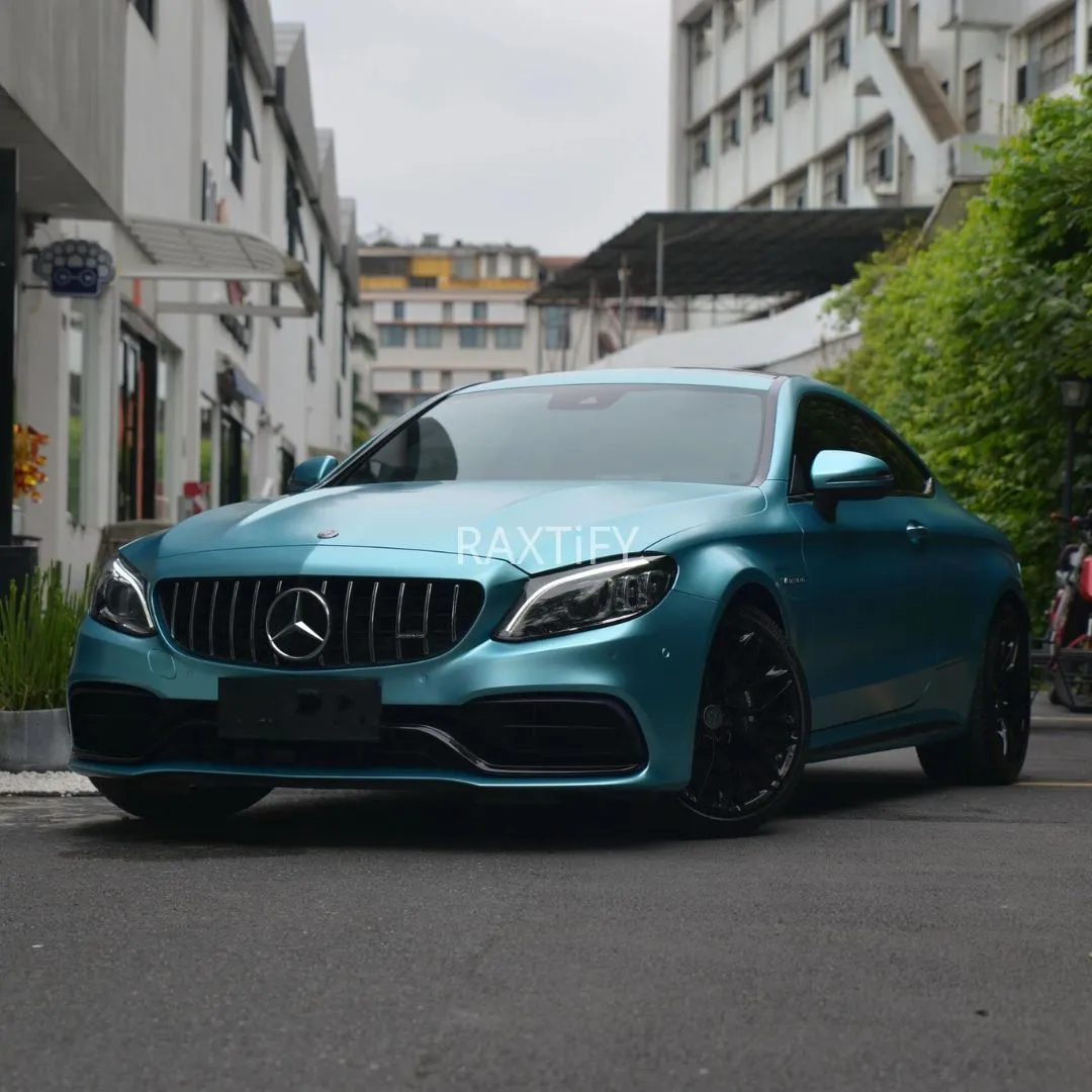 Satin Metallic Lake Blue Vinyl Wrap