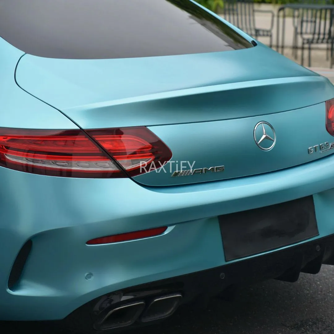 Satin Metallic Lake Blue Vinyl Wrap