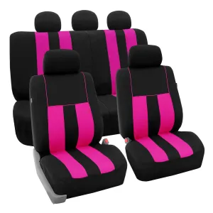 Striking Striped Seat Covers - Full Set Pink