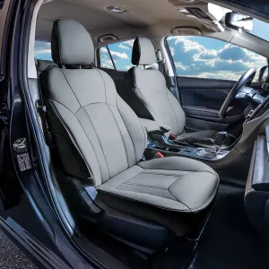 Subaru Crosstrek 2018-2023 - Full Set Seat Covers - Solid Gray Faux Leather