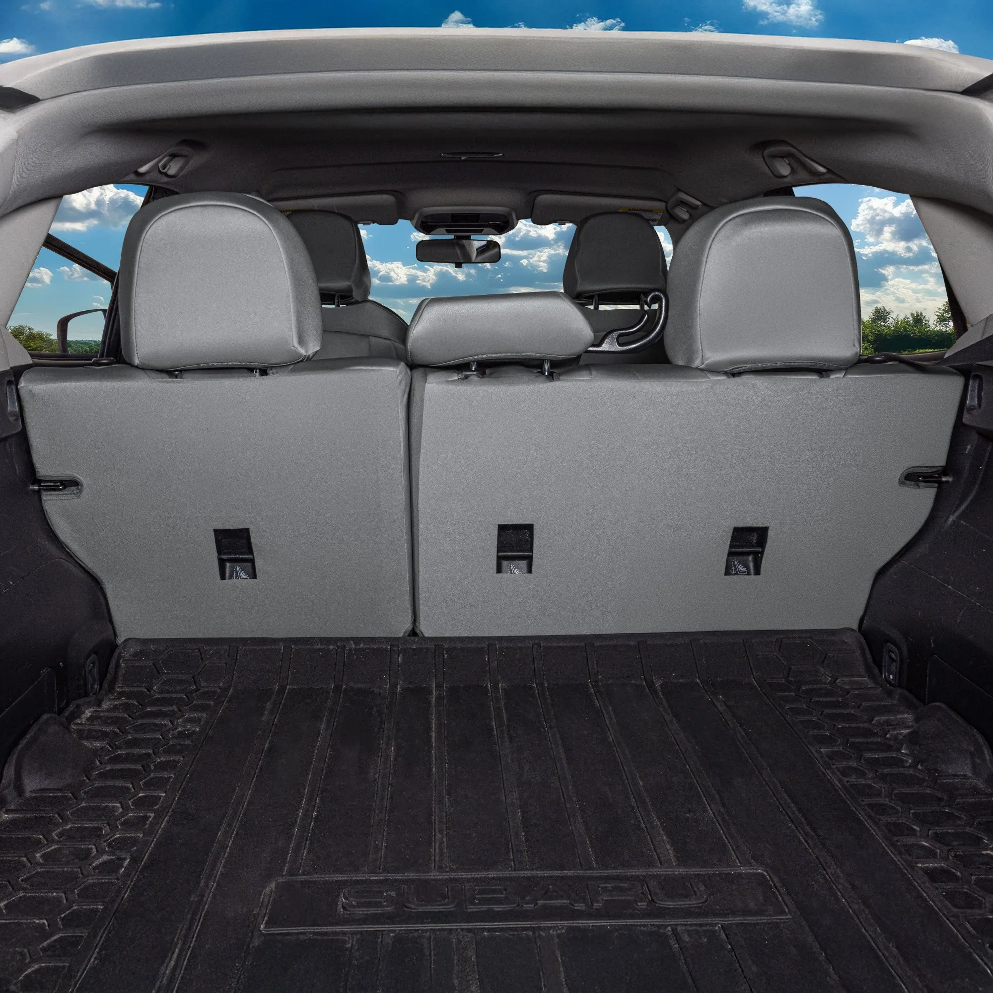 Subaru Crosstrek 2018-2023 - Full Set Seat Covers - Solid Gray Ultraflex Neoprene