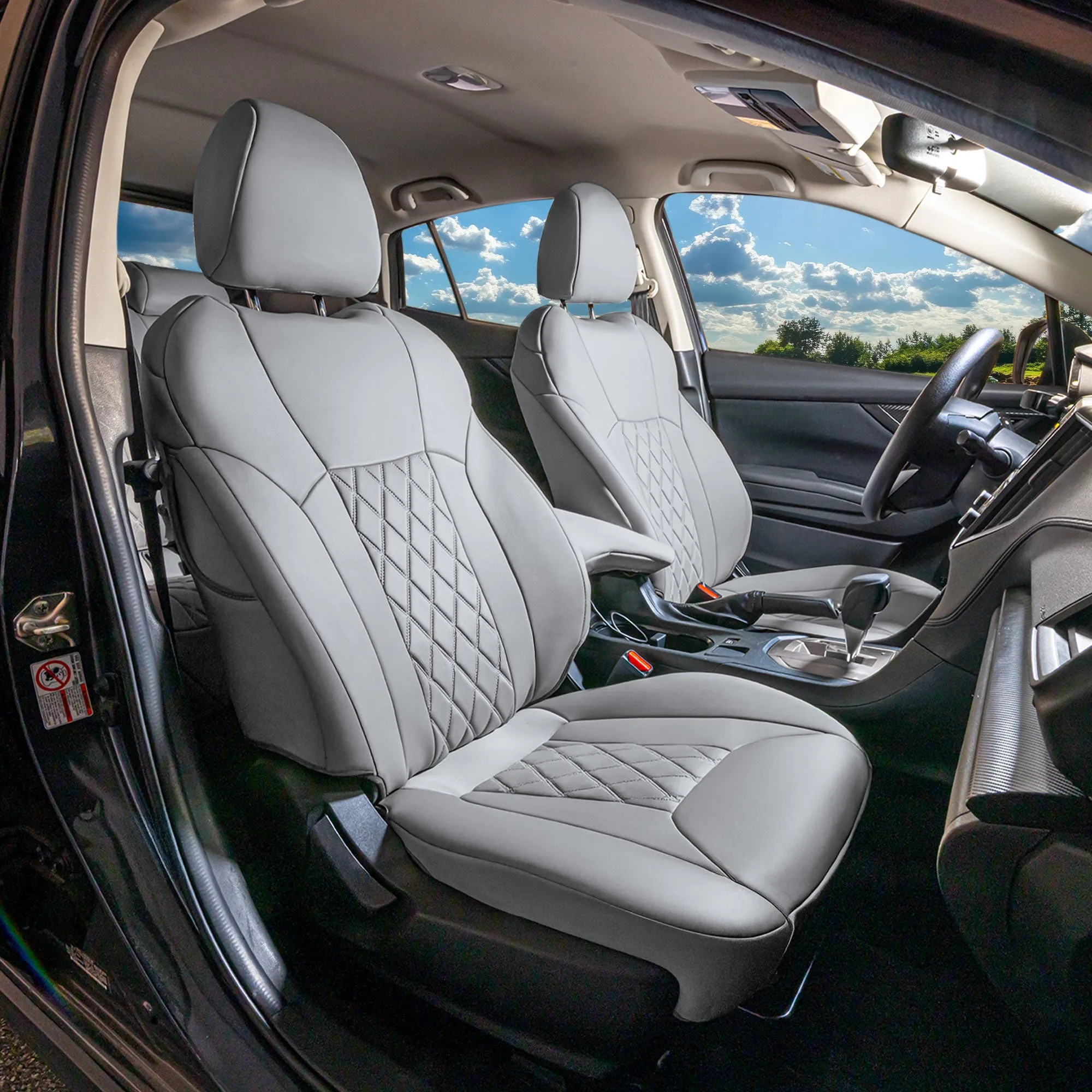 Subaru Crosstrek 2018-2023 - Full Set Seat Covers - Solid Gray Ultraflex Neoprene