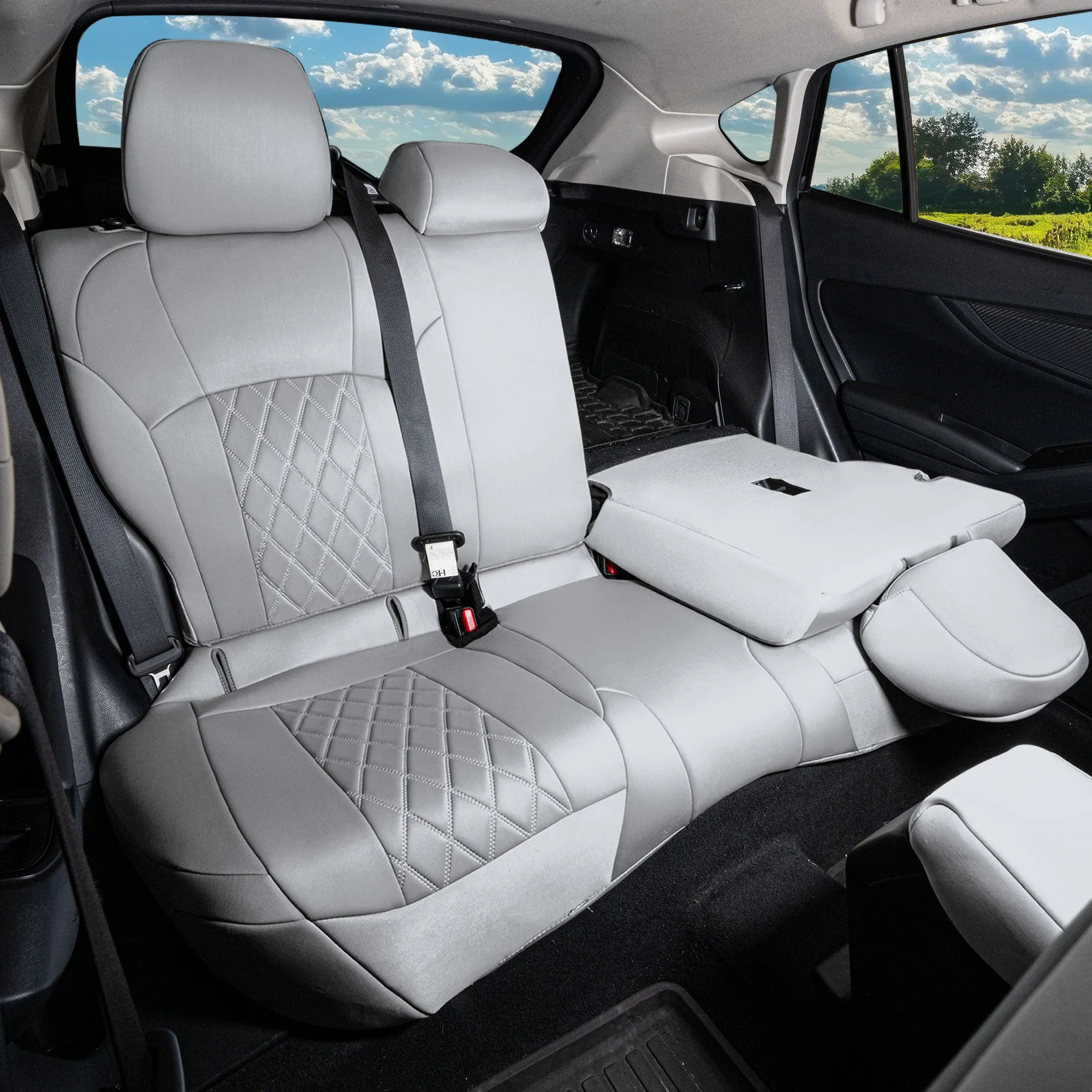 Subaru Crosstrek 2018-2023 - Full Set Seat Covers - Solid Gray Ultraflex Neoprene
