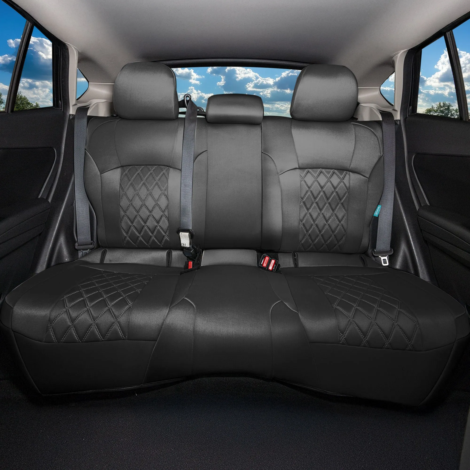 Subaru Crosstrek 2018-2023 - Rear Set Seat Covers - Black Ultraflex Neoprene