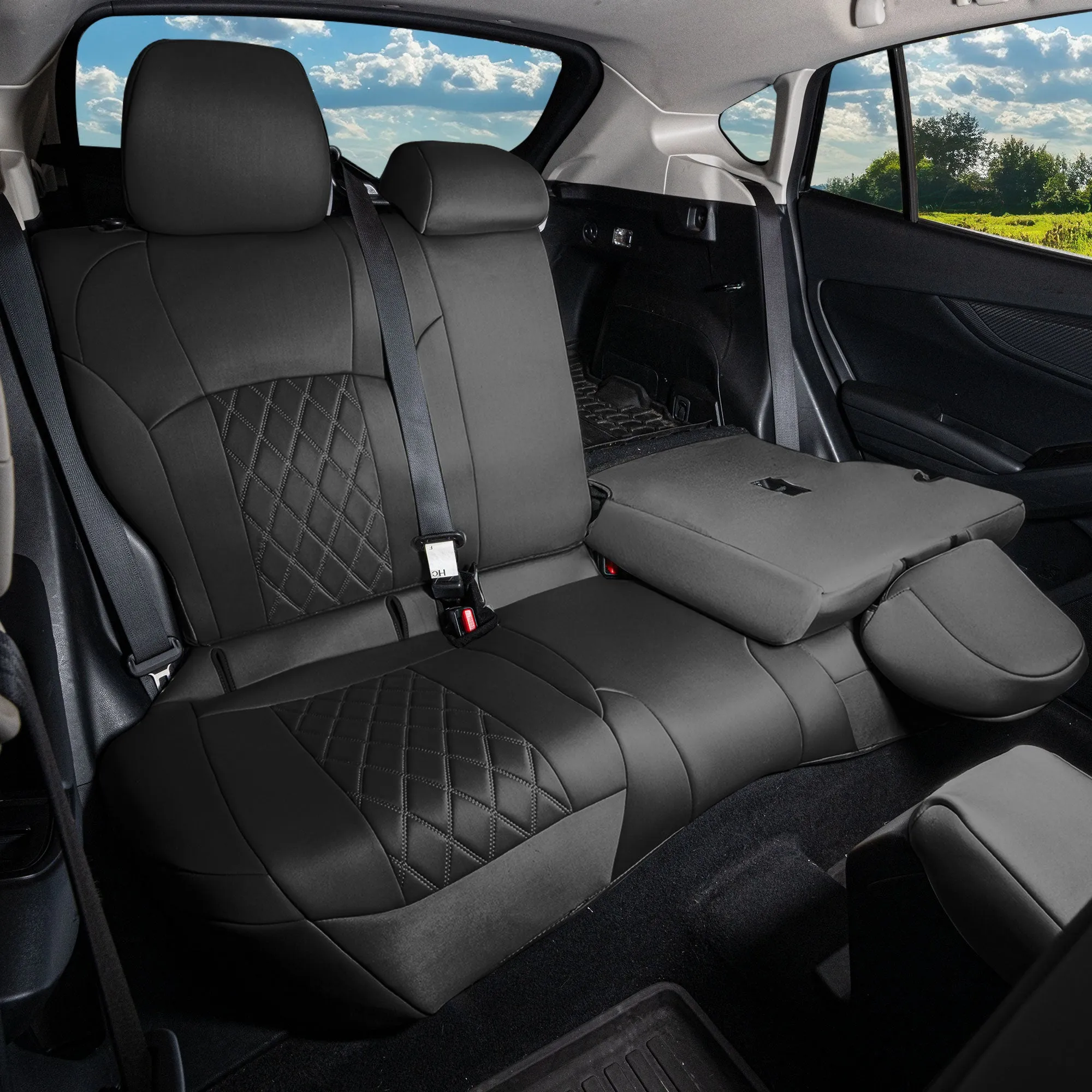 Subaru Crosstrek 2018-2023 - Rear Set Seat Covers - Black Ultraflex Neoprene