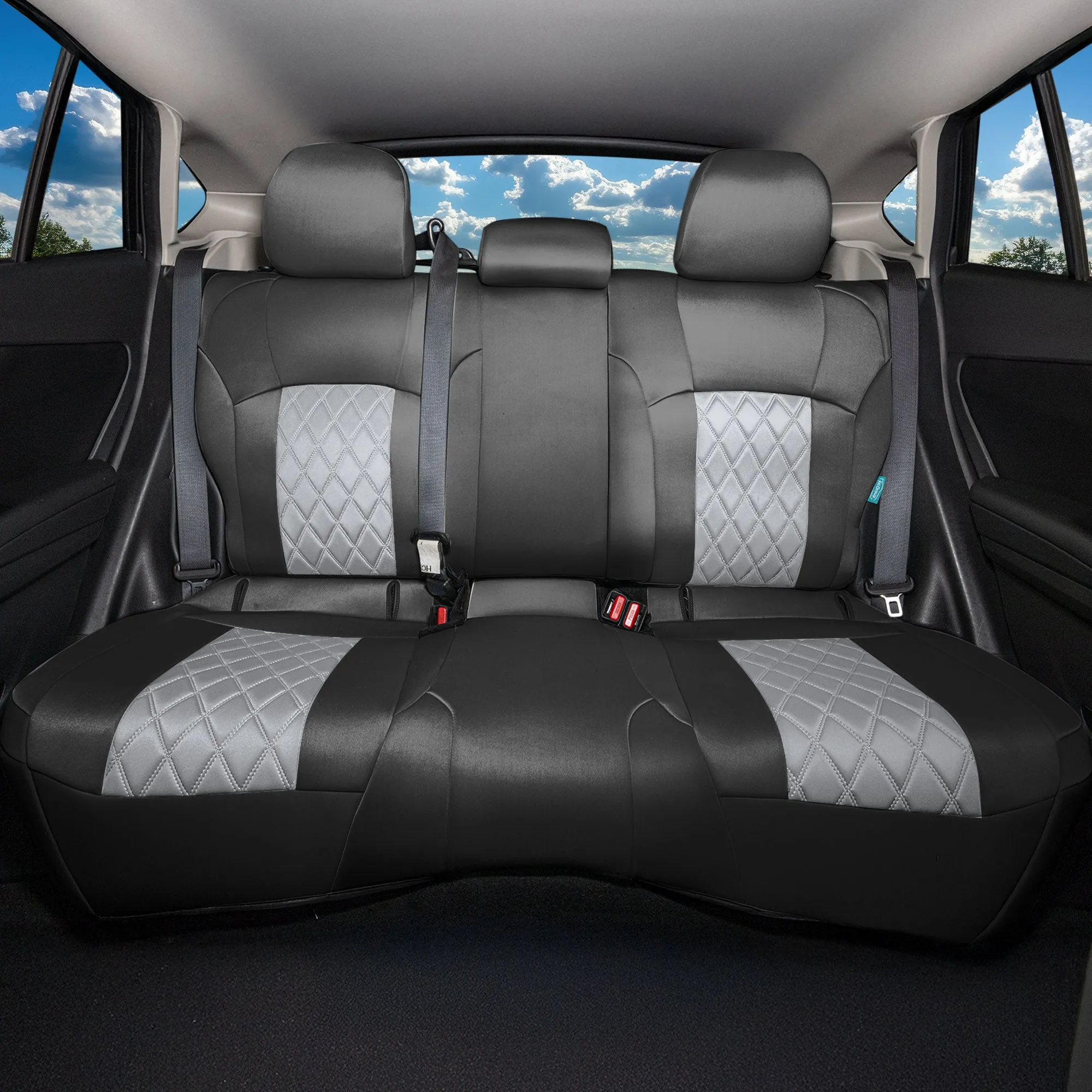 Subaru Crosstrek 2018-2023 - Rear Set Seat Covers - Gray Ultraflex Neoprene