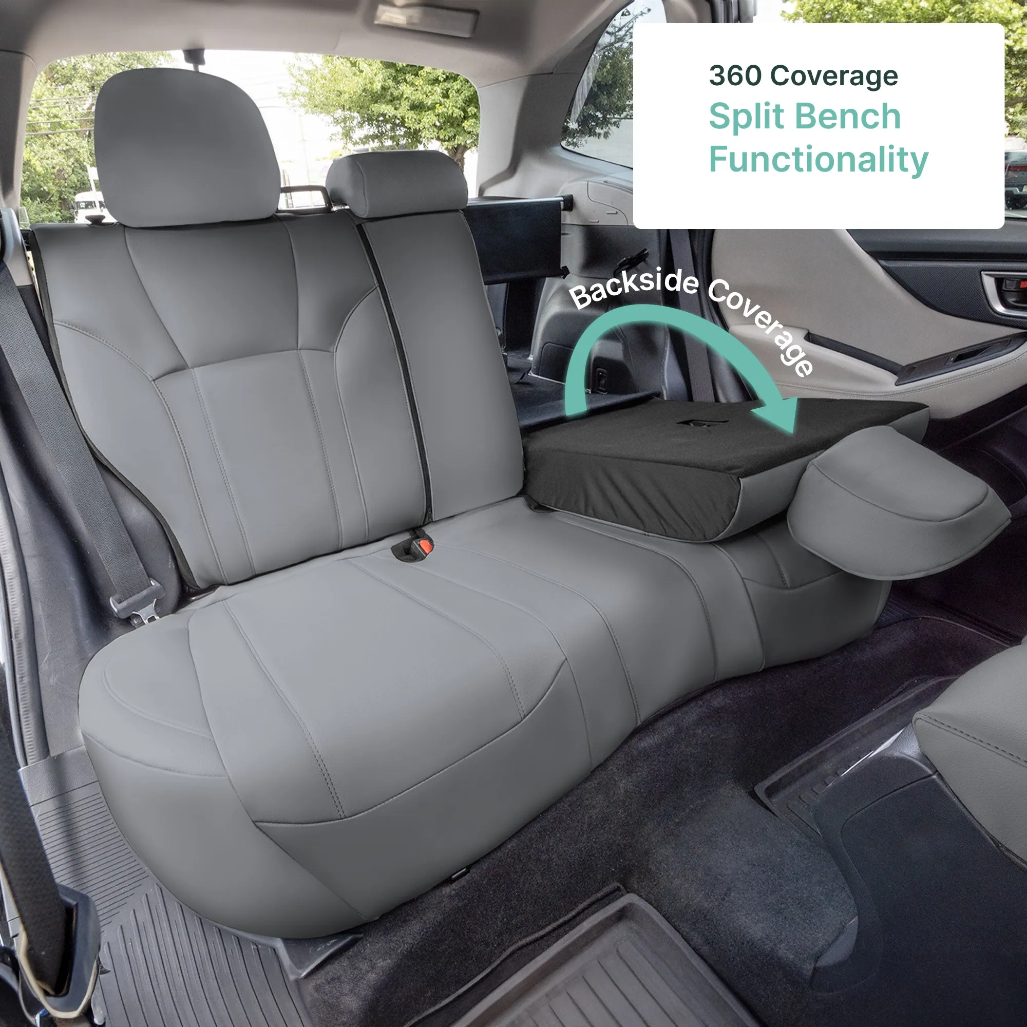 Subaru Forester 2019-2024 - Full Set Seat Covers - Gray Faux Leather