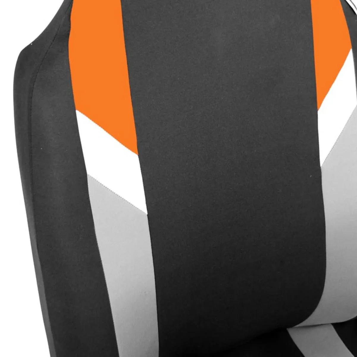 Supreme Modernistic Seat Covers - Front Set Orange