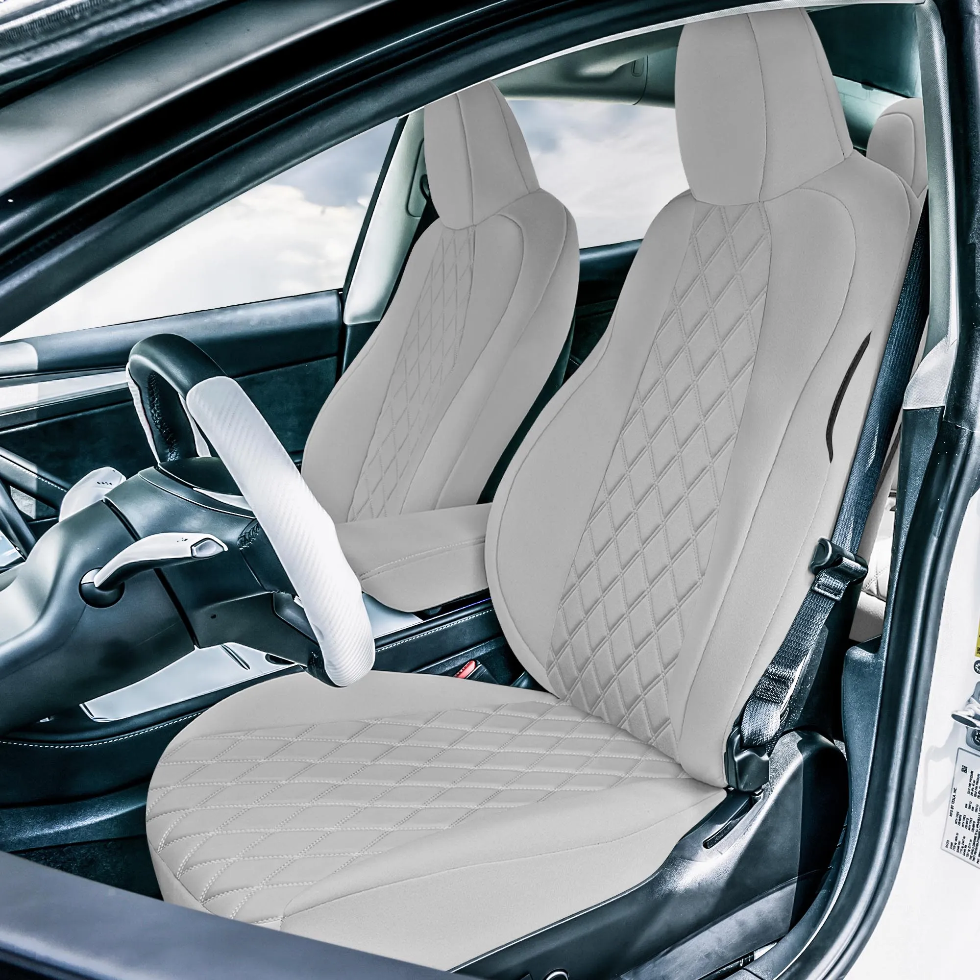 Tesla Model 3 2017 - 2023  - Full Set - Gray Ultraflex Neoprene