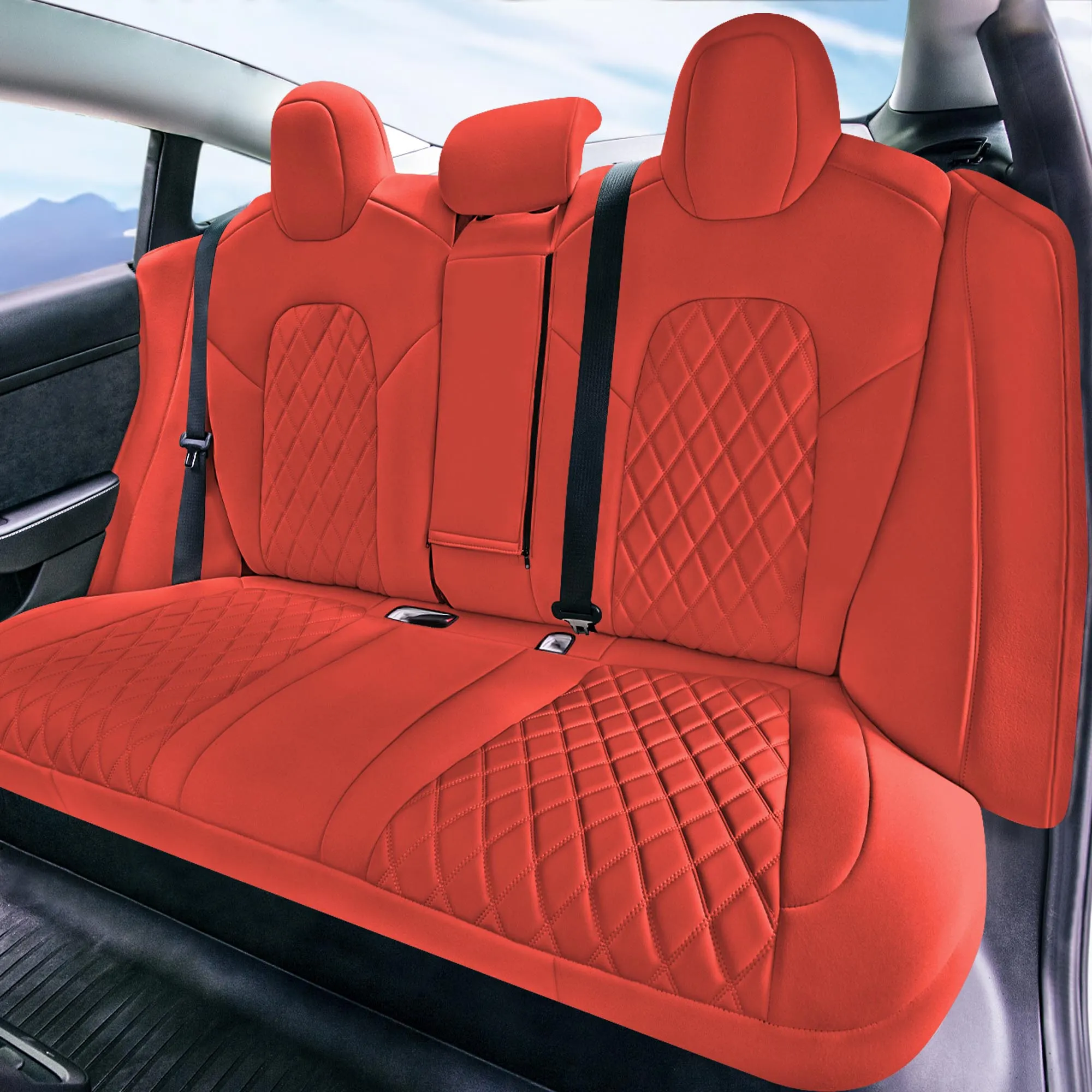 Tesla Model 3 2017 - 2023  Full Set  - Red Ultraflex Neoprene