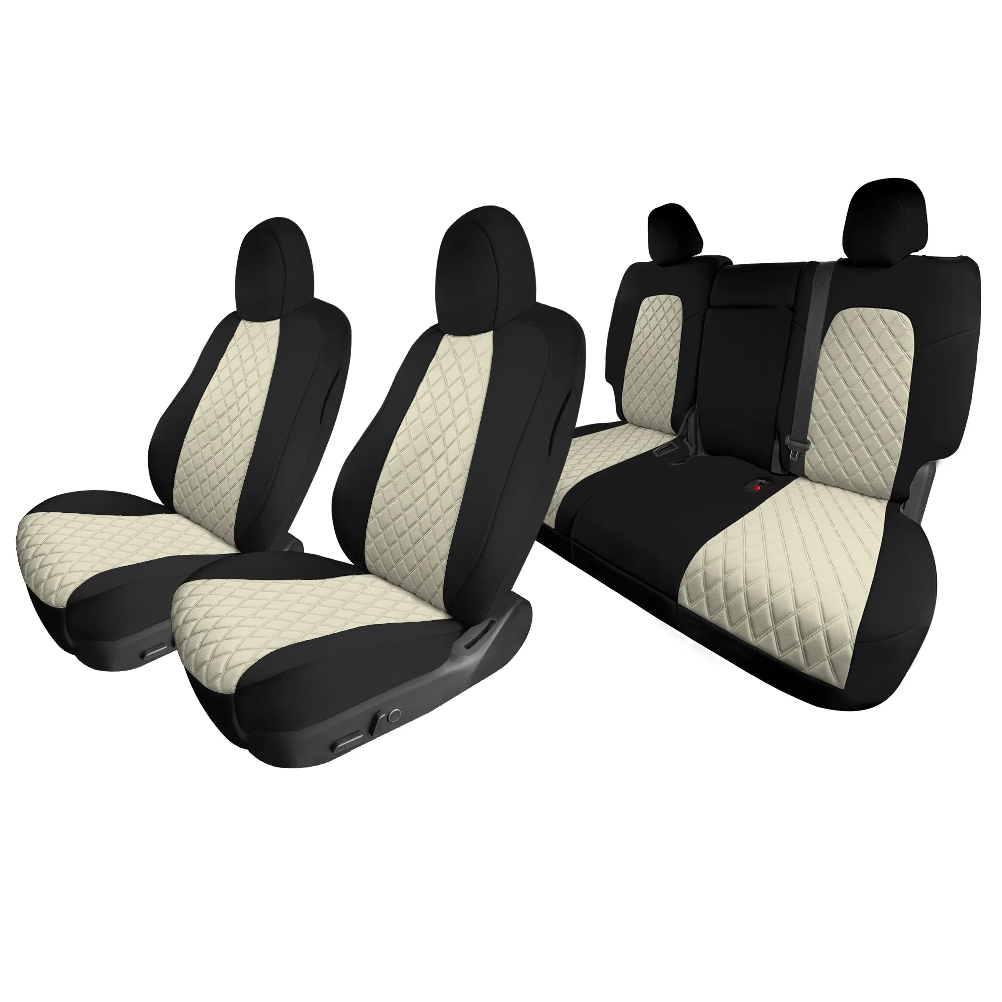 Tesla Model Y 2020 - 2024 - Full Set Seat Covers - Beige Ultraflex Neoprene