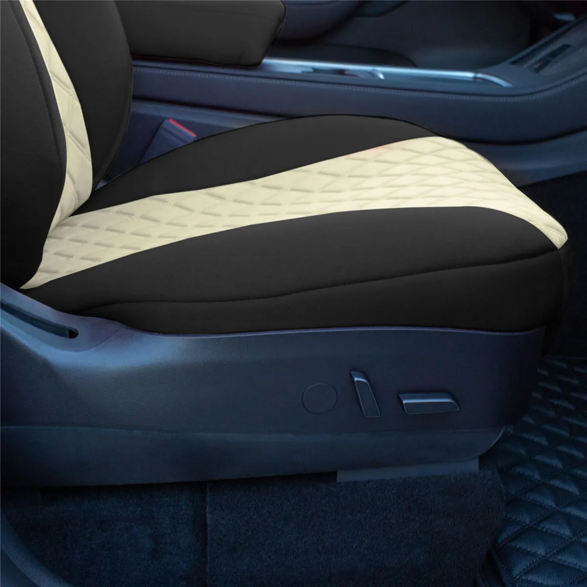 Tesla Model Y 2020 - 2024 - Full Set Seat Covers - Beige Ultraflex Neoprene
