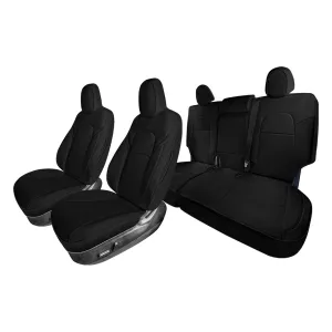 Tesla Model Y 2020 - 2024 - Full Set Seat Covers - Black Faux Leather