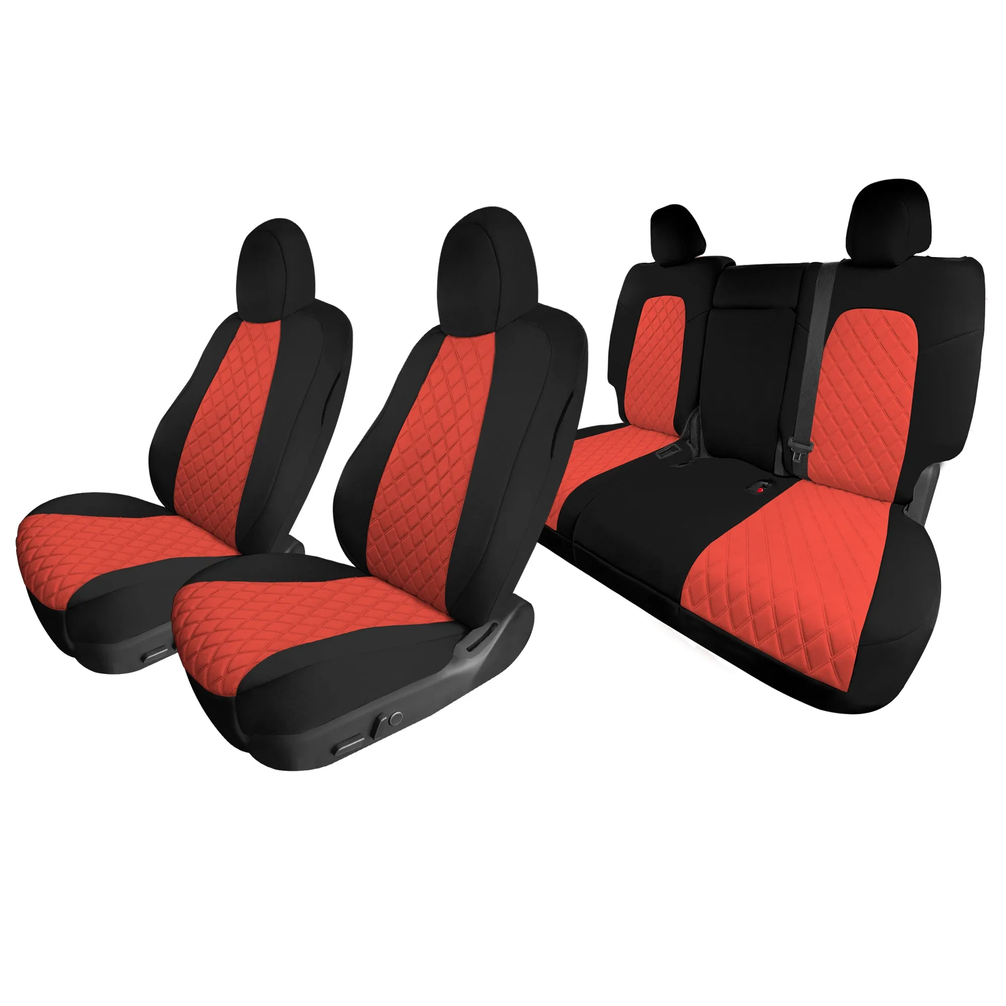 Tesla Model Y 2020 - 2024 - Full Set Seat Covers - Red Ultraflex Neoprene