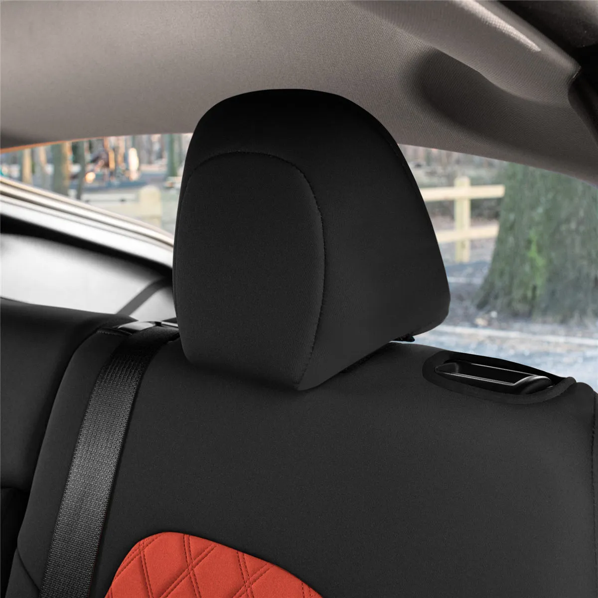 Tesla Model Y 2020 - 2024 - Full Set Seat Covers - Red Ultraflex Neoprene
