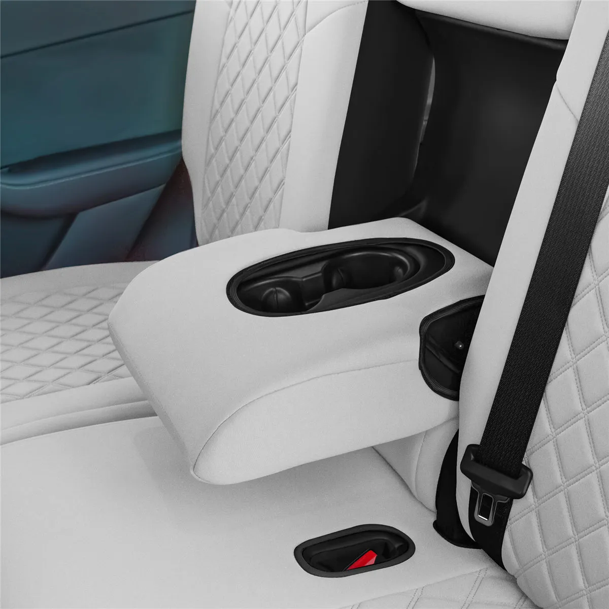 Tesla Model Y 2020 - 2024 - Full Set Seat Covers - Solid Gray Ultraflex Neoprene
