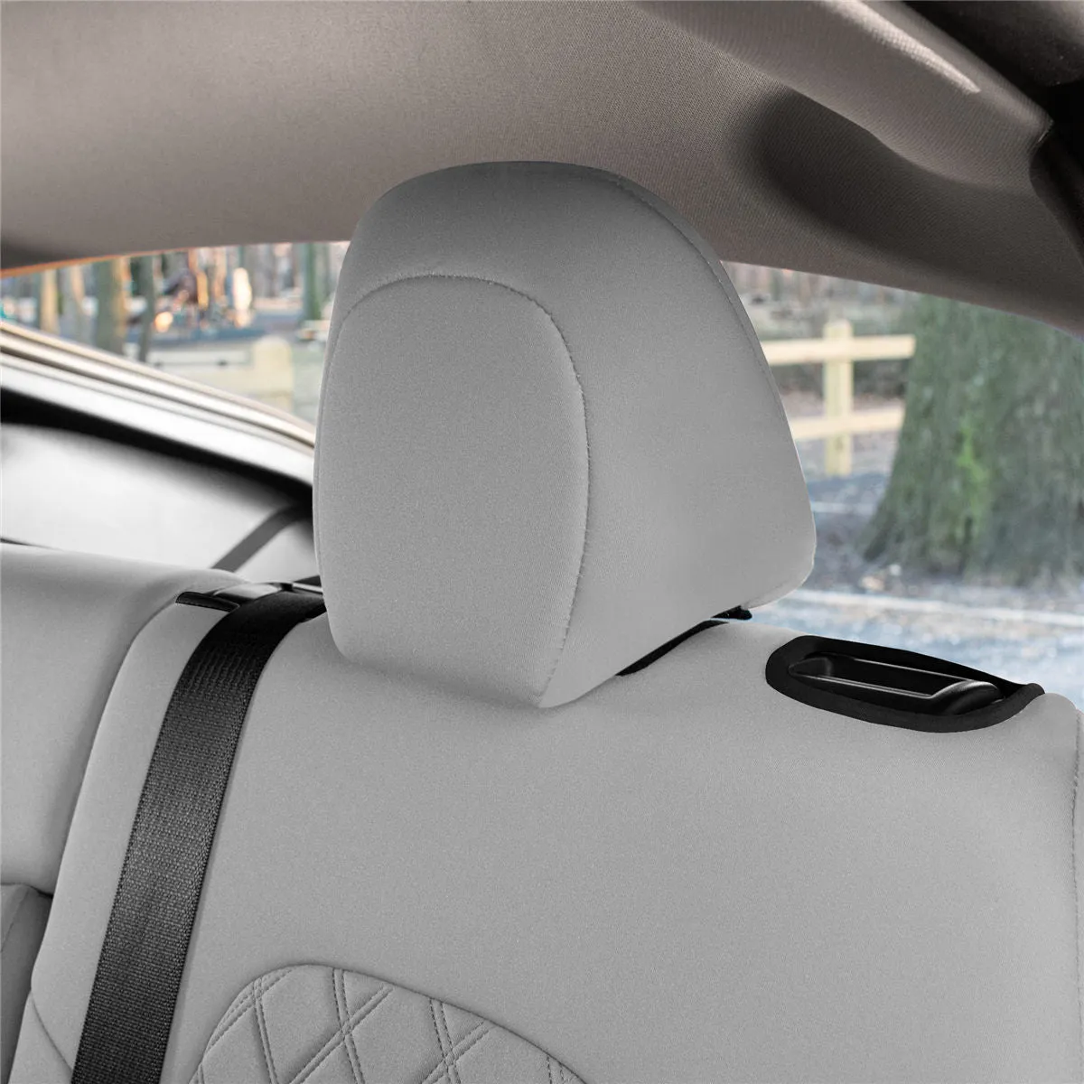 Tesla Model Y 2020 - 2024 - Full Set Seat Covers - Solid Gray Ultraflex Neoprene