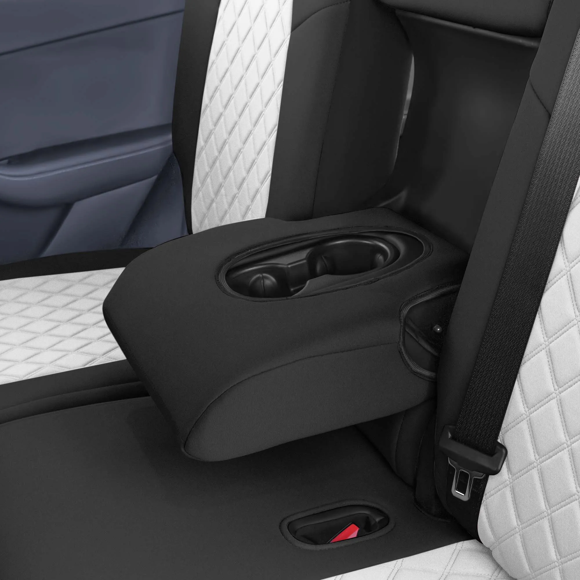 Tesla Model Y 2020 - 2024 - Full Set Seat Covers - White Ultraflex Neoprene
