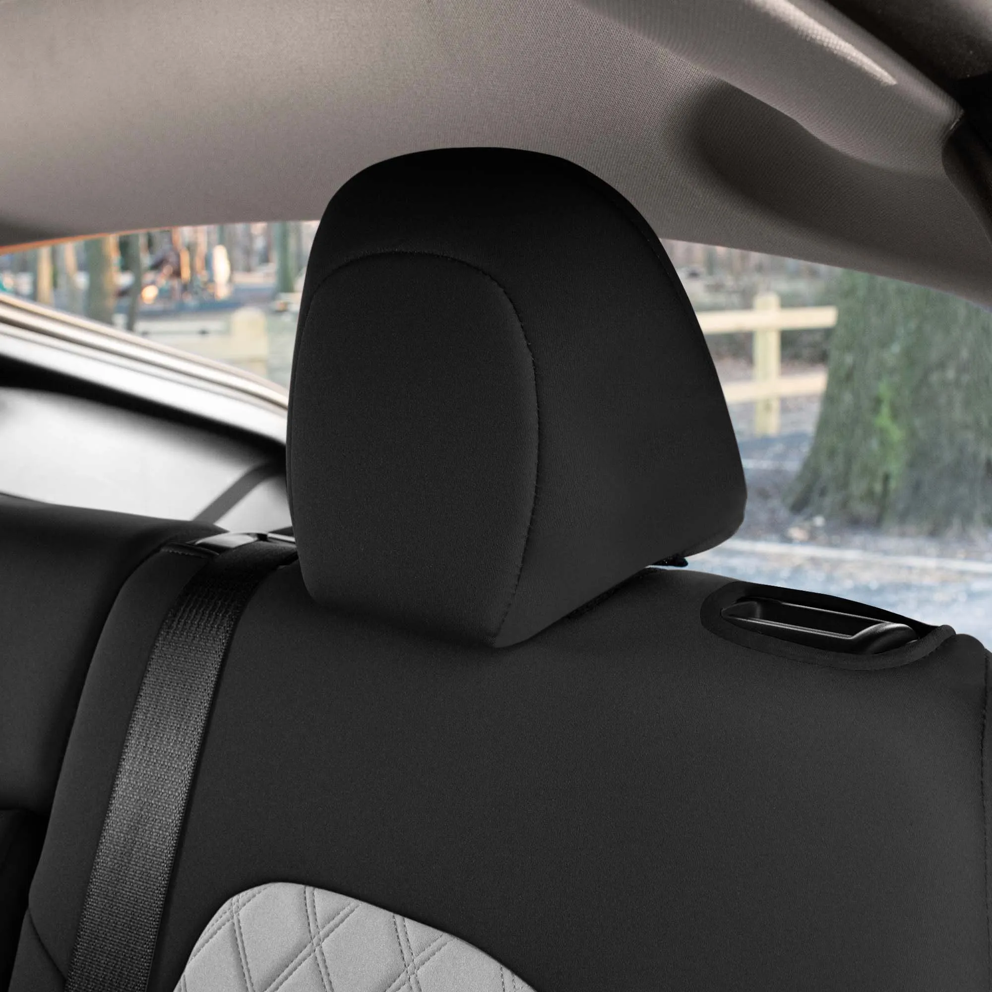 Tesla Model Y 2020 - 2024 - Full Set Seat Covers - White Ultraflex Neoprene