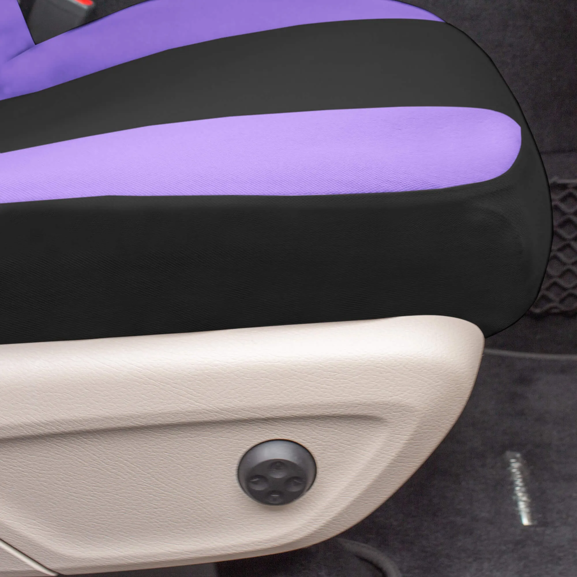 TLH Classic Flat Cloth Car Seat Covers Full Set - Purple
