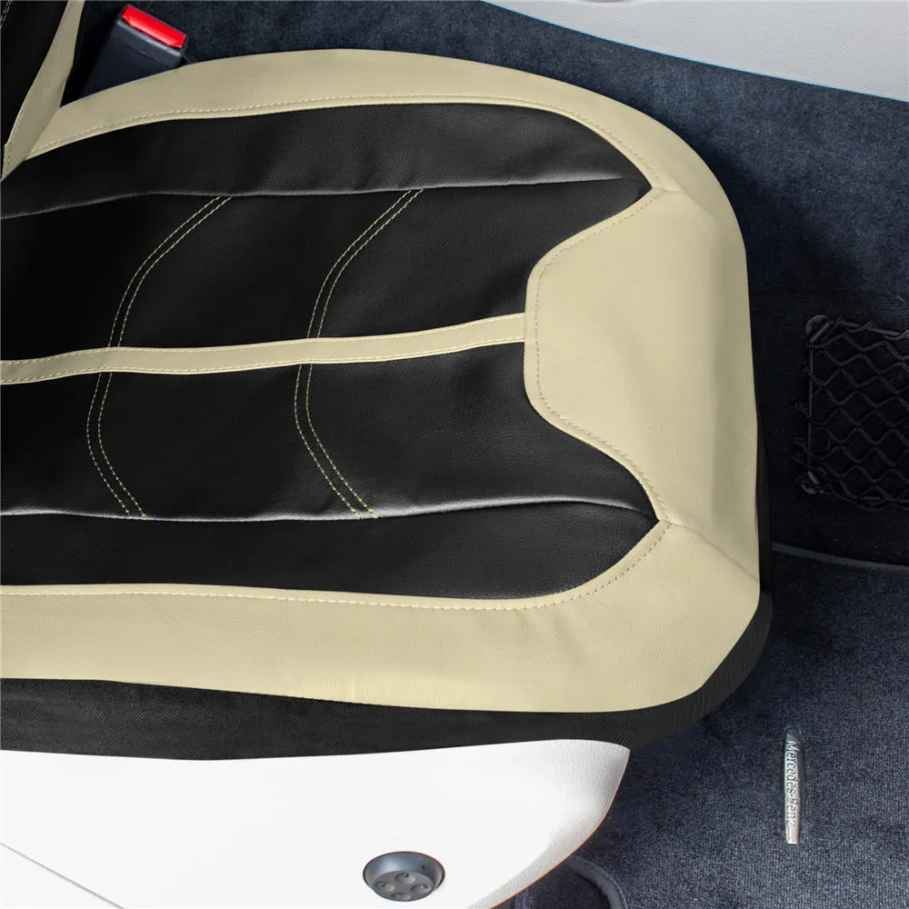 TLH Universal Fit Car Seat Cover - Full Set of Automotive Seat Covers Beige